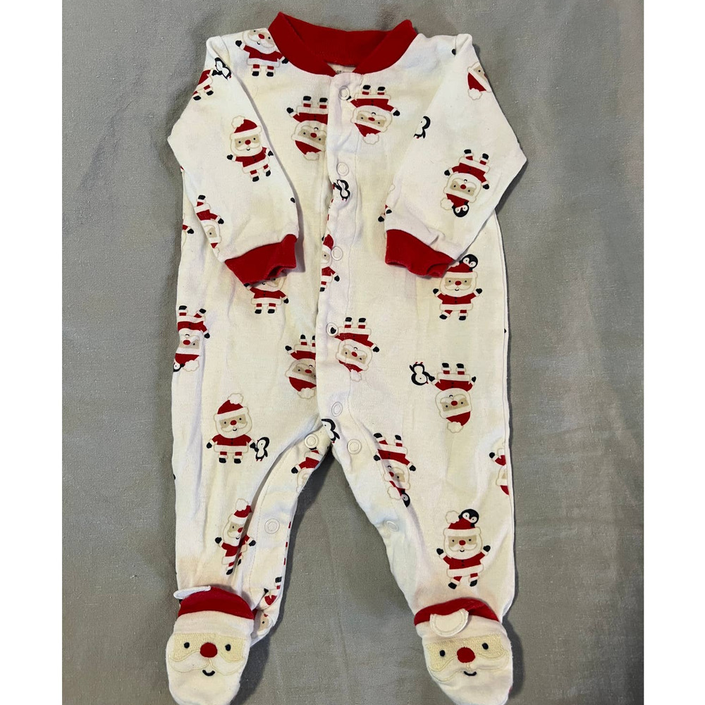 Just One You by Carter's 0-3 Month Santa Holiday Footies